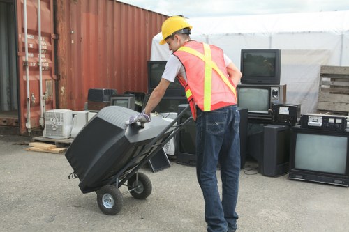 Auditor inspecting waste handling and vehicle loading